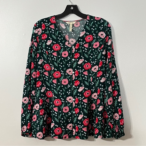 Matilda Jane Yesteryear Green Floral Tunic Top - Picture 2 of 6